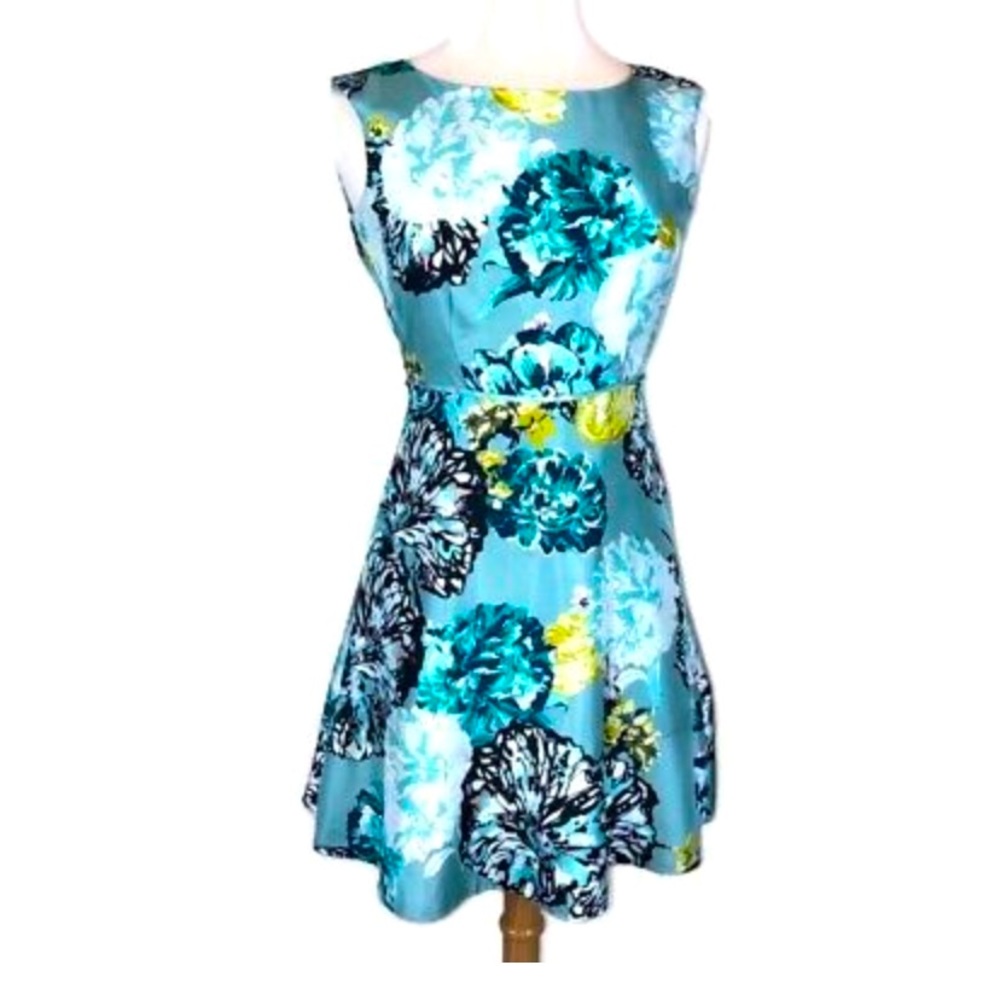 J. Crew Silk Aquatic Floral Dress Lined